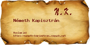 Németh Kapisztrán névjegykártya